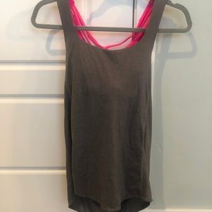 lululemon athletica size 4 pink open back tank